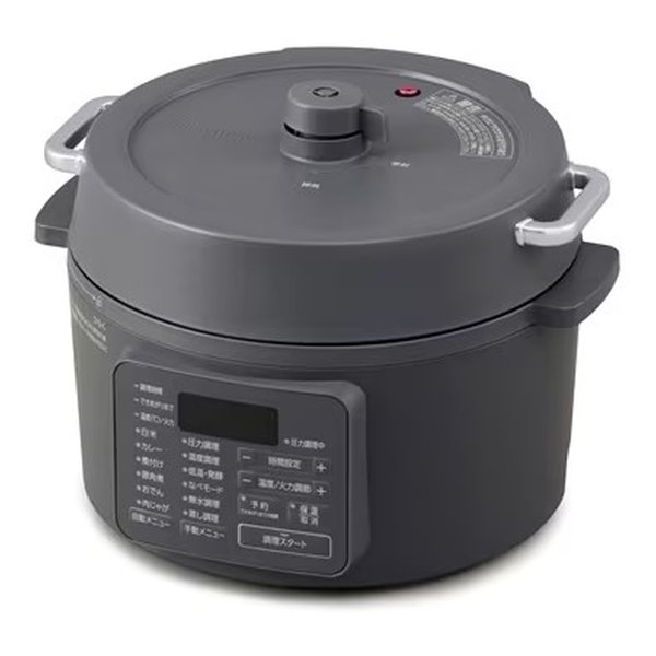 IRIS OHYAMA アイリスオーヤマ電気圧力鍋 3.0L/レシピブック付き/ミドルグレー PC-MB3-H(2666208)送料無料