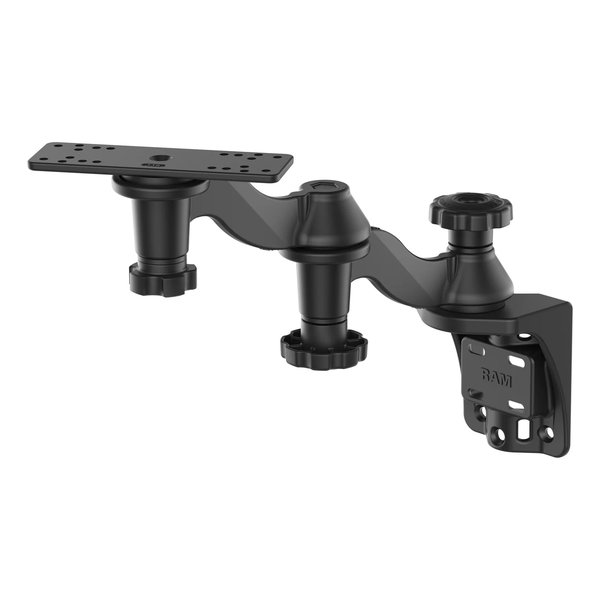 RAM MOUNTS ラムマウント魚探マウント M セット バーチカルベース スイング式 ダブルアーム RAM-109V-1U(2635694)送料無料