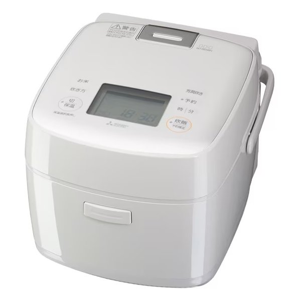 MITSUBISHI 三菱電機 ミツビシデンキIHジャー炊飯器 炭炊釜/備長炭コート/3.5合炊き/白亜麻 しろあま NJ-SE06H-W(2668069)送料無料