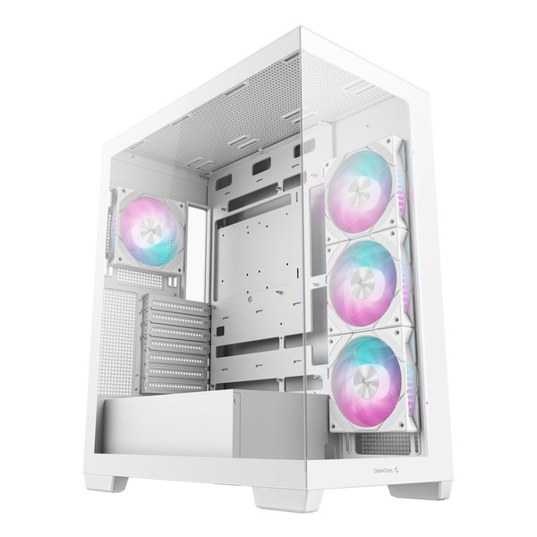 DEEPCOOL ディープクールミドルタワー型PCケース CG580 4F WH ATX/アドレサブルRGBファン4基搭載/ホワイト R-CG580-WHADA4-G-1(2668177)代引不可 送料無料