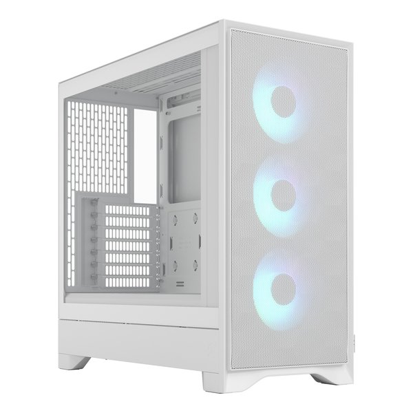 Fractal Design フラクタルデザインミドルタワー型PCケース Pop 2 Air White TG RGB ATX/強化ガラス クリア /ホワイト FD-C-POA2A-04(2668475)送料無料