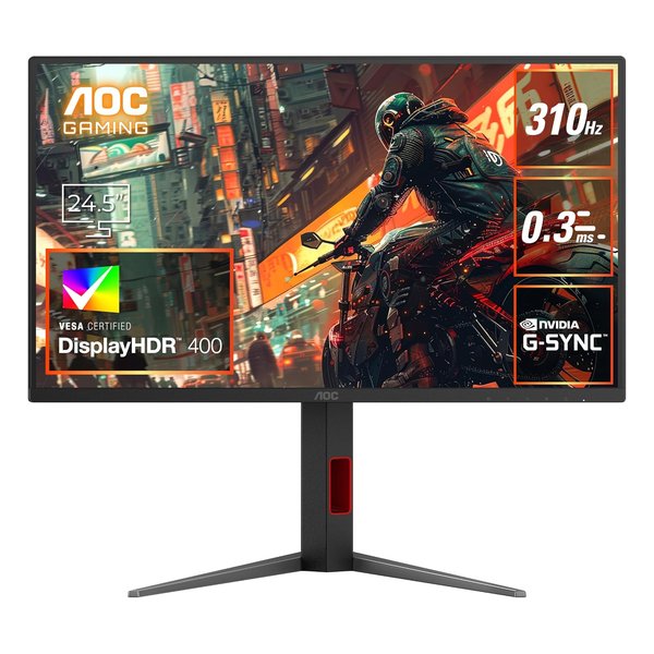 AOC エーオーシー24.5インチゲーミングモニター 310Hz Fast IPS 25G4S/11(2676064)代引不可 送料無料