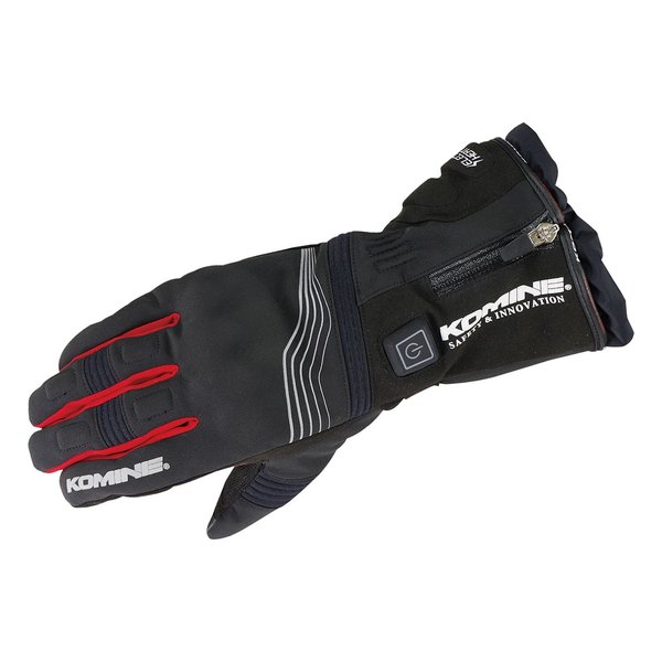 KOMINE コミネEK-201 PROTECT E-GLV 12V BLK/RED M 08-201/BK/RD/M(2479357)代引不可 送料無料