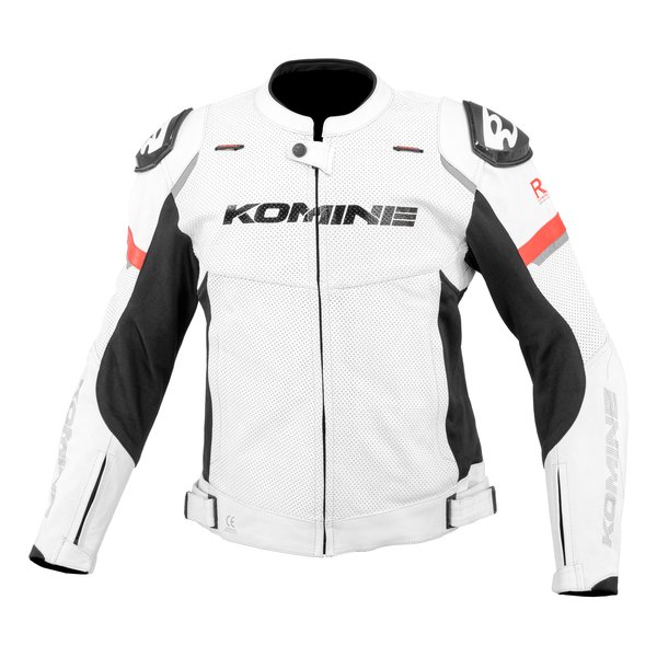 KOMINE コミネバイク用 春夏 LJ-539 Rスペックスポーツレザージャケット ホワイト メンズ XLサイズ LJ-539/WHITE/XL(2589022)代引不可 送料無料