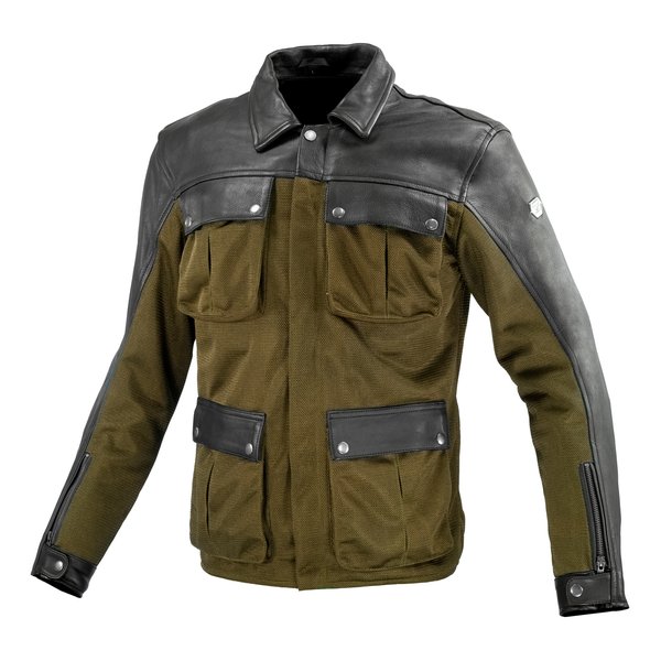 KOMINE コミネバイク用 JK-170 レザーメッシュロングジャケット オリーブ メンズ M大きさ JK-170/OLIVE/M(2589066)代引不可 貨物輸送無料