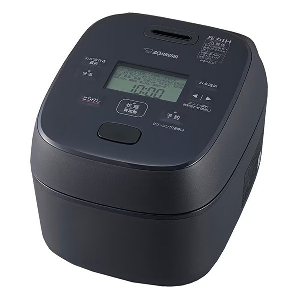 ZOJIRUSHI（ゾウジルシマホービン）圧力IH炊飯ジャー 豪熱大火力 4合炊き/鉄器コート黒まる厚釜/スレートブラック NW-MC07-BZ(2676472)送料無料