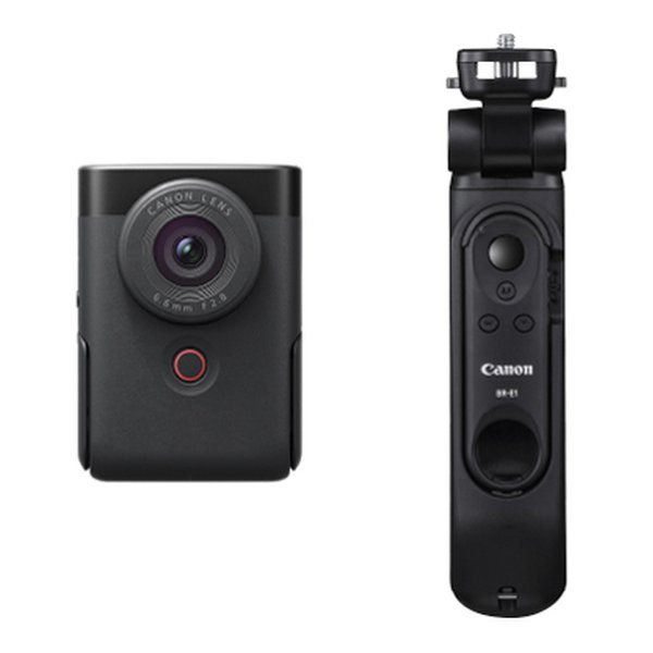 Canon キヤノンPowerShot V10 トライポッドグリップキット Vlogカメラ＋HG-100TBR/ブラック PSV10TRIPODKITBK(2679050)送料無料