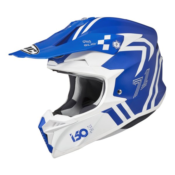 HJC エイチジェーシーHJH249 I50 ヘックス BLUE/WHITE Sサイズ HJH249BU51S(2636738)代引不可 送料無料