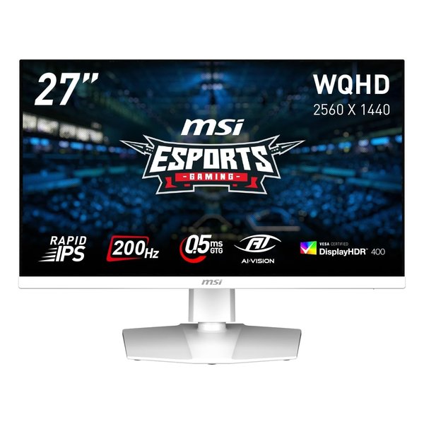 MSI エムエスアイ27インチWQHDゲーミングモニター ホワイト MAG 274QRFW E20(2673435)送料無料