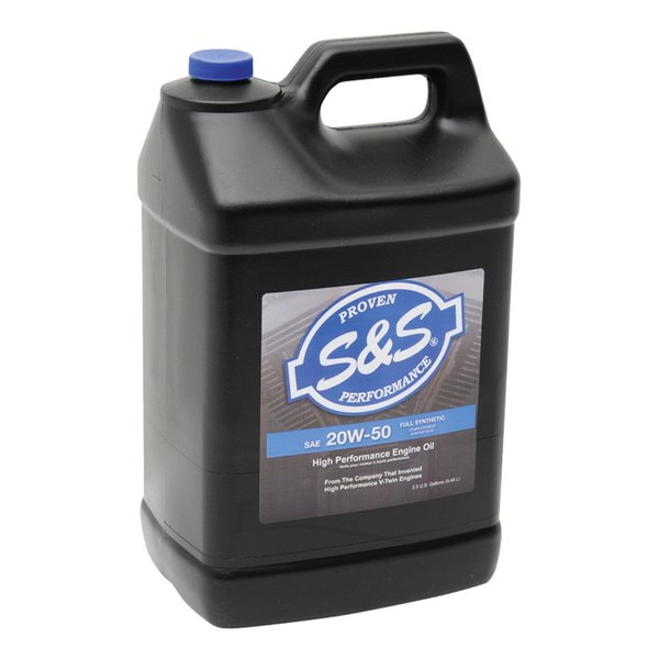 S&amp;S Cycle Inc（エスアンドエスサイクル）20W50 Full-Synthetic エンジンオイル 2.5ガロン/HD汎用 3601-0408(2673612)代引不可 送料無料