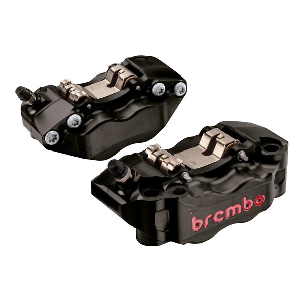 brembo ブレンボGP4-RB ラジアル CNC 4P キャリパー ブラックアルマイト レッドロゴ 左右セット 220.B473.30(2640307)代引不可 送料無料