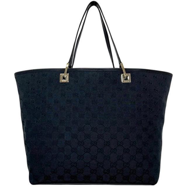 グッチ トートバッグ 002 1097 001013 GUCCI GGキャンバス ブラック 黒 中古 レディース