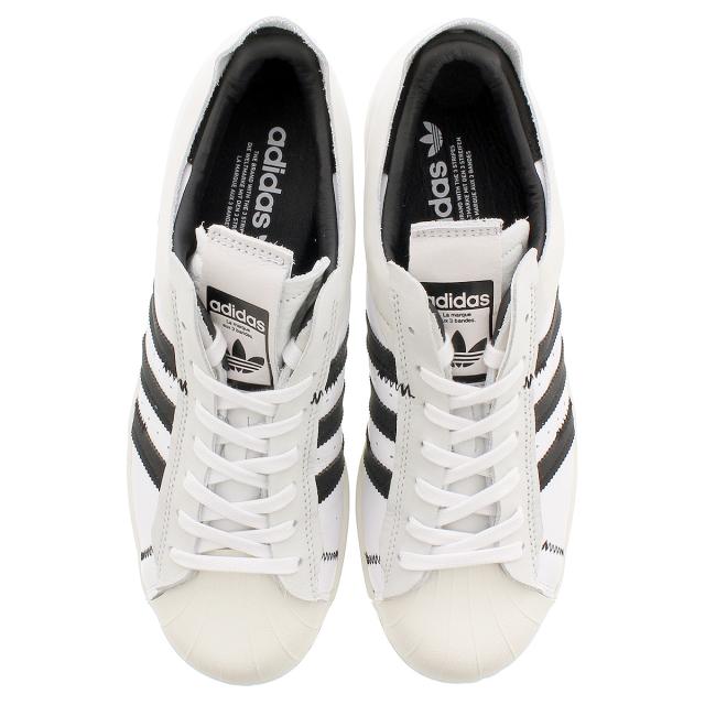 adidas superstar core black off white
