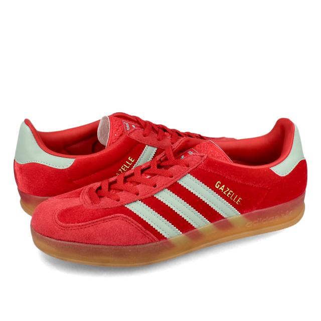 adidas GAZELLE INDOOR アディダス ガゼル ガッツレー インドア メンズ レディース BETA SCARLETT/HAZY GREEN/GUM レッド IG6786の通販は