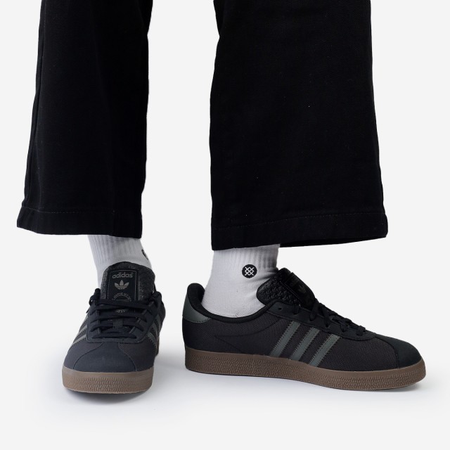 adidas GAZELLE GTX アディダス ガッツレー ガゼル ゴアテックス メンズ レディース CORE BLACK/UTILITY GREY/GUM ブラック JR2727