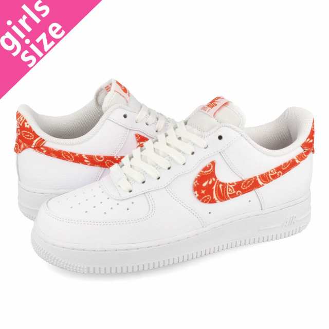 NIKE WMNS AIR FORCE 1 '07 ESSENTIALS WHITE/RUSH ORANGE/WHITE 【PAISLEY】