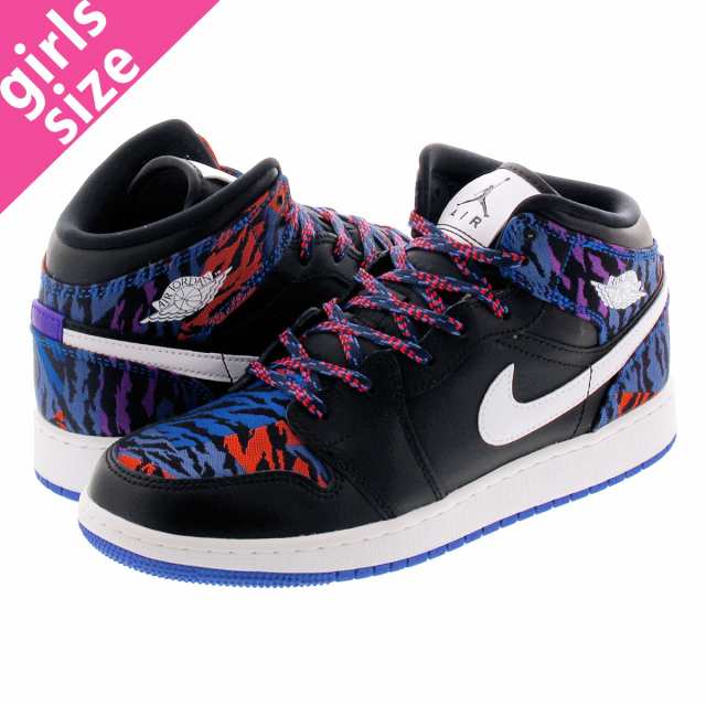 Nike Air Jordan 1 Mid Gs Colorful Tiger Print ナイキ エア ジョーダン 1 ミッド Gs Black White Rush Violet Av5174 005の通販はau Pay マーケット Select Shop Lowtex