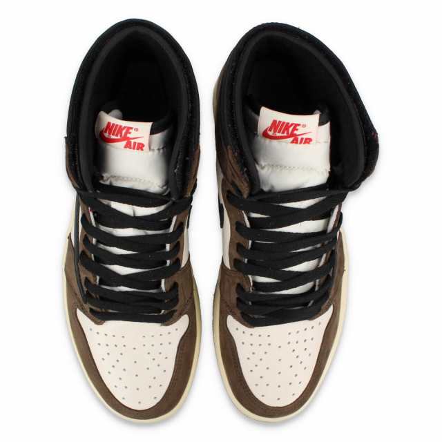 スニーカー メンズ ナイキ エア ジョーダン 1 レトロ ハイ NIKE AIR JORDAN 1 RETRO HIGH TRAVIS SCOTT  SAIL/BLACK/DARK MOCHA cd4487-10｜au PAY マーケット