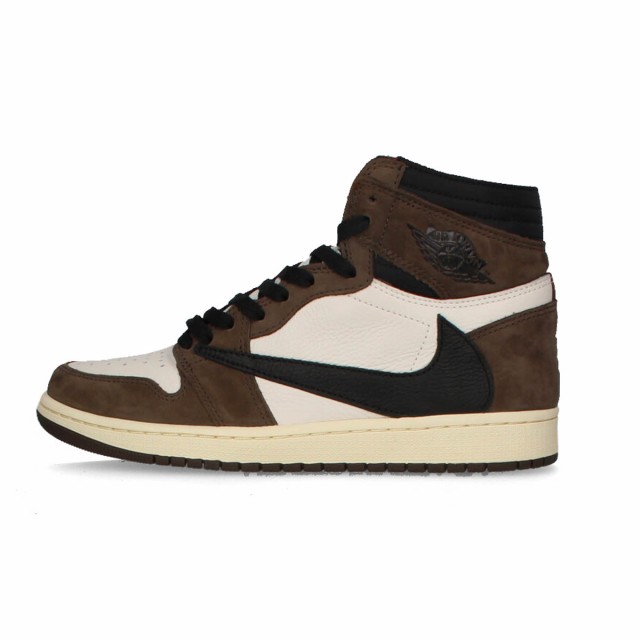 スニーカー メンズ ナイキ エア ジョーダン 1 レトロ ハイ NIKE AIR JORDAN 1 RETRO HIGH TRAVIS SCOTT  SAIL/BLACK/DARK MOCHA cd4487-10｜au PAY マーケット