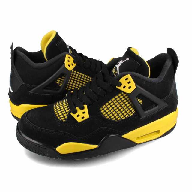 NIKE AIR JORDAN 4 RETRO GS 【THUNDER】 ナイキ エア ジョーダン 4 レトロ GS レディース BLACK/WHITE/TOUR YELLOW ブラック 408452-017の通販はローカットスニーカー