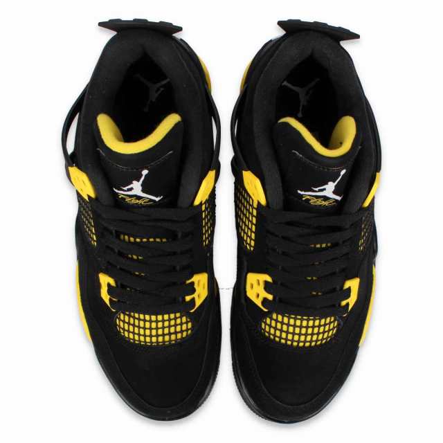 NIKE AIR JORDAN 4 RETRO GS 【THUNDER】 ナイキ エア ジョーダン 4 レトロ GS レディース BLACK/WHITE/TOUR YELLOW ブラック 408452-017の通販は
