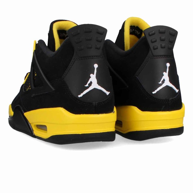 NIKE AIR JORDAN 4 RETRO GS 【THUNDER】 ナイキ エア ジョーダン 4 レトロ GS レディース BLACK/WHITE/TOUR YELLOW ブラック 408452-017の通販は