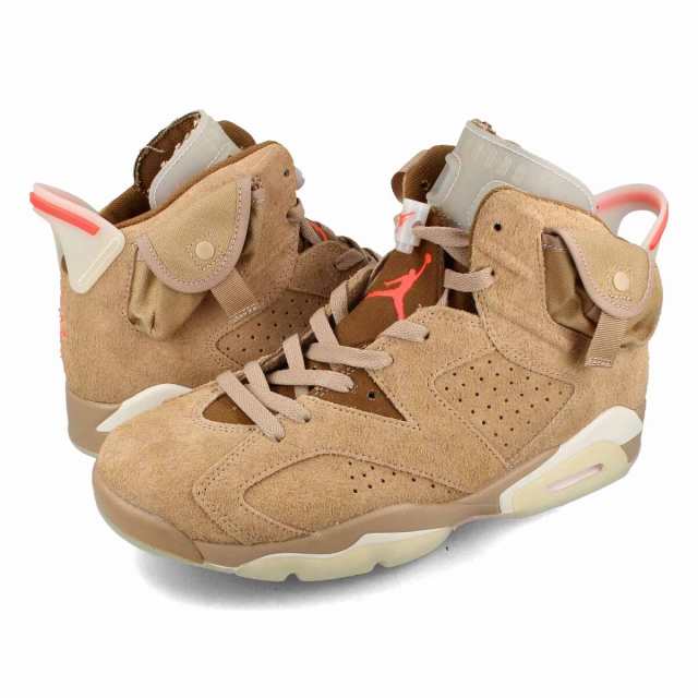 NIKE AIR JORDAN 6 RETRO SP BRITISH KHAKI/BRIGHT CRIMSON 【TRAVIS