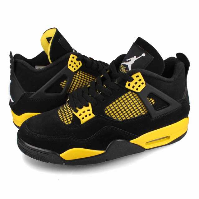 NIKE AIR JORDAN 4 RETRO 【THUNDER】 ナイキ エア ジョーダン 4 レトロ メンズ BLACK/WHITE/TOUR YELLOW ブラック dh6927-017