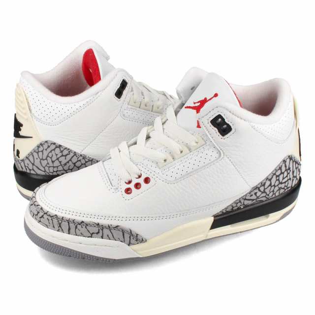 NIKE AIR JORDAN 3 RETRO GS ナイキ エアージョーダン 3 レトロ GS レディース SUMMIT WHITE/FIRE RED/BLACK/CEMENT GREY ホワイト dm096