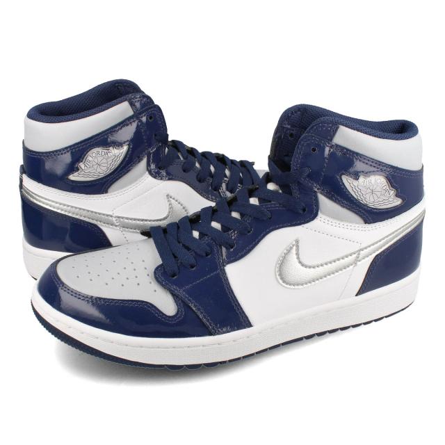 NIKE AIR JORDAN 1 HIGH GOLF WHITE/NAVY/METALLIC SILVERの通販は