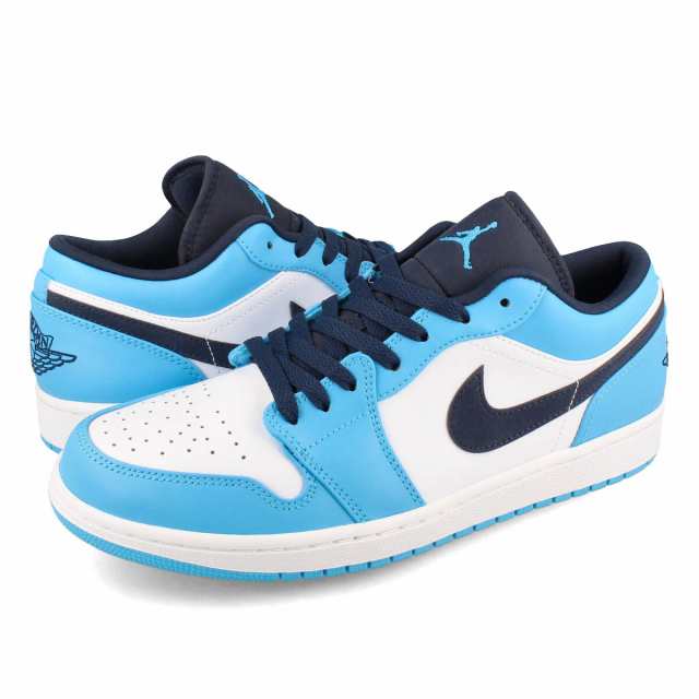 NIKE AIR JORDAN 1 LOW 【UNC】 ナイキ エア ジョーダン 1 ロー メンズ WHITE/DK POWDER BLUE/OBSIDIAN ブルー 553558-144の通販は