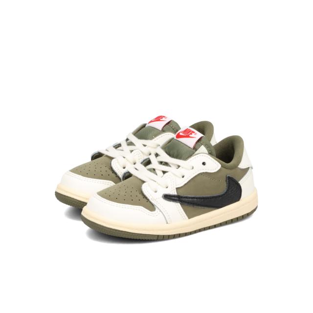NIKE AIR JORDAN 1 LOW OG SP TD ×TRAVIS SCOTT 【REVERSE OLIVE】 ナイキ エア ジョーダン 1 ロー OG SP TD × トラヴィス スコット 【リバースオリーブ】 ベビー 子ども MEDIUM OLIVE/BLACK/SAIL/MUSLIN カーキグリーン DO5441-200