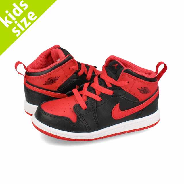 NIKE JORDAN 1 MID TD 【ALTERNATE BRED】 ナイキ ジョーダン 1 ミッド 【オルタネイト ブレッド】 子ども BLACK/WHITE/FIRE RED ブラッ