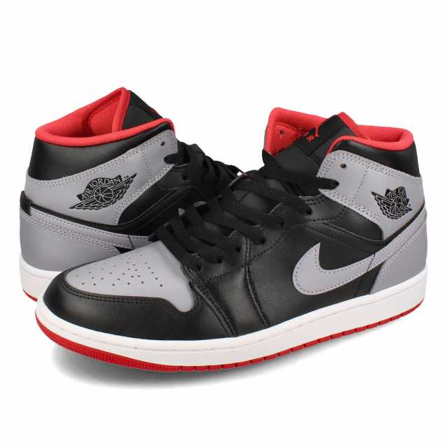 NIKE AIR JORDAN 1 MID ナイキ エア ジョーダン 1 ミッド メンズ BLACK/FIRE RED/WHITE/CEMENT GREY ブラック DQ8426-006