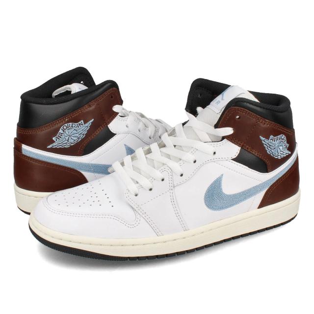 NIKE AIR JORDAN 1 MID SE 【BROWN BLUE GREY】 ナイキ エア ジョーダン 1 ミッド SE メンズ WHITE/BLUE GREY/BLACK/SAIL ホワイト FQ7831-142の通販は