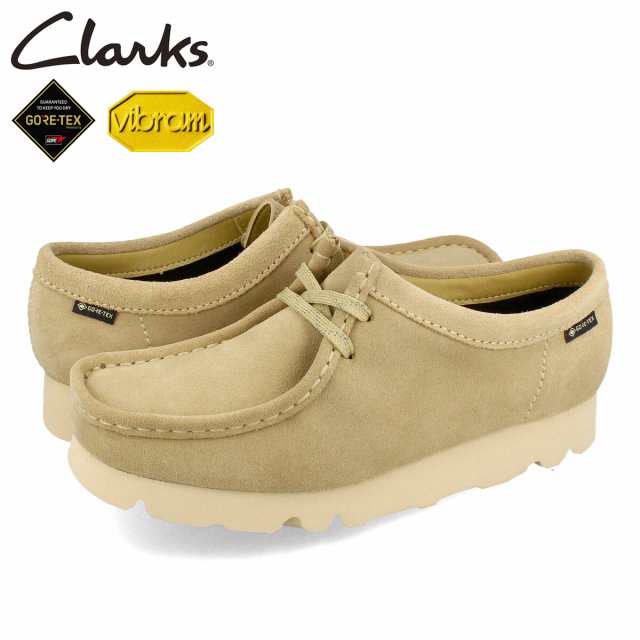 CLARKS WALLABEE GTX W's クラークス ワラビー ゴアテックス ウィメンズ レディース モカシン デッキシューズ MAPLE SUEDE ベージュ 2616