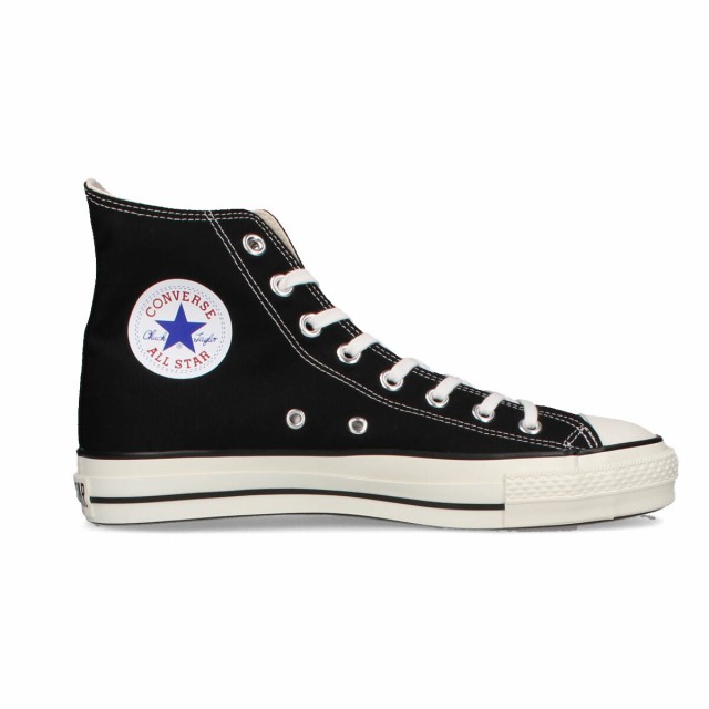 スニーカー メンズ レディース コンバース オールスター J HI ハイカット ブラック 黒 日本製 CONVERSE CANVAS ALL STAR  J HI BLACK MADE｜au PAY マーケット