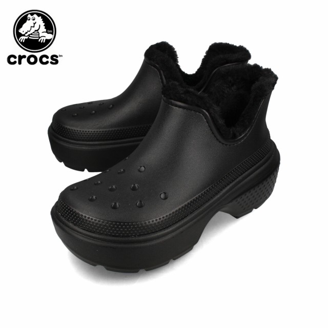 CROCS STOMP SHORTY BOOT クロックス ストンプ ショーティー ブーツ メンズ レディース BLACK/BLACK ブラック 210673-060