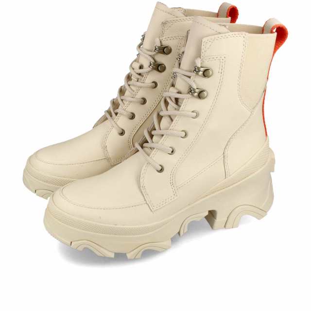 SOREL BREX BOOT LACE WP ソレル ブレックス ブーツ レース ウォータープルーフ レディース BLEACHED CERAMIC/OPTIMIZED ORANGE ベージュ