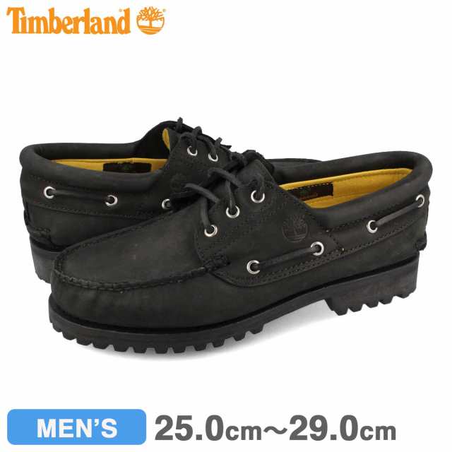 TIMBERLAND AUTHENTICS 3EYE CLASSIC LUG ティンバーランド オーセンティックス 3アイ ラグ メンズ モカシン  BLACK ブラック 黒 A5RWM｜au PAY マーケット