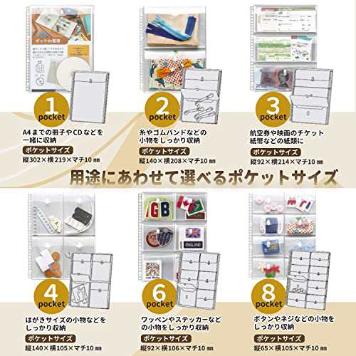 まとめ）ライオン事務器 ポッケ de 整理A4タテ 2・4・30穴 片面3