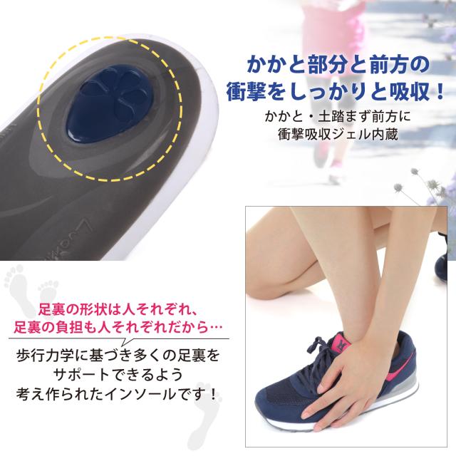 Foot Logic アーチサポート インソール 中敷き 偏平足 衝撃吸収素材内蔵 スニーカーインソール 偏平足インソール の通販はau Pay マーケット Factshop