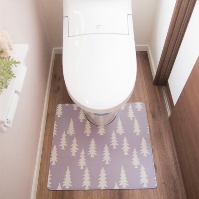 トイレマット 拭ける 北欧風トイレマット 55x60cm ウッズ 抗菌 防臭 拭ける おしゃれ かわいいの通販はau Pay マーケット やかん屋
