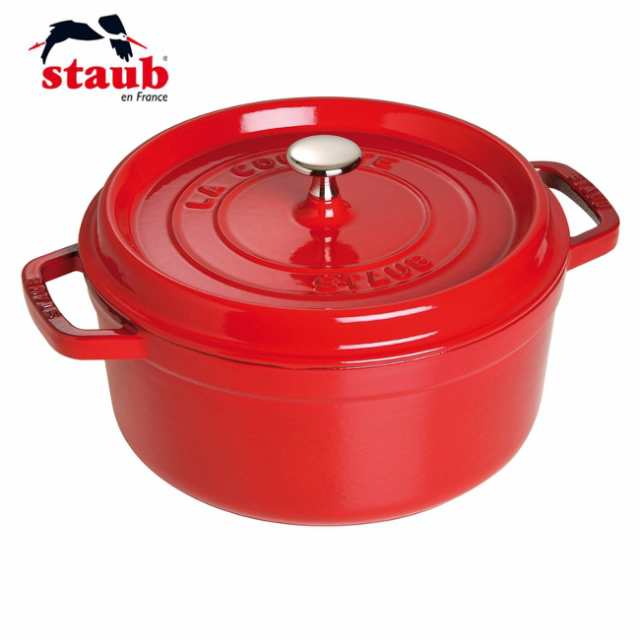 ストウブ ピコココット ラウンド チェリー 10cm Staub Ih鍋 ホーロー鋳物鍋 Young Zone 最安値に挑戦の通販はau Pay マーケット やかん屋