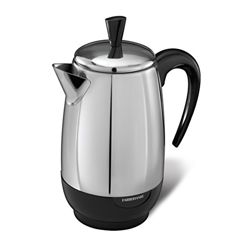 Farberware FCP280 8-Cup Percolator, Stainless Steel, Logo Design May V(中古品)