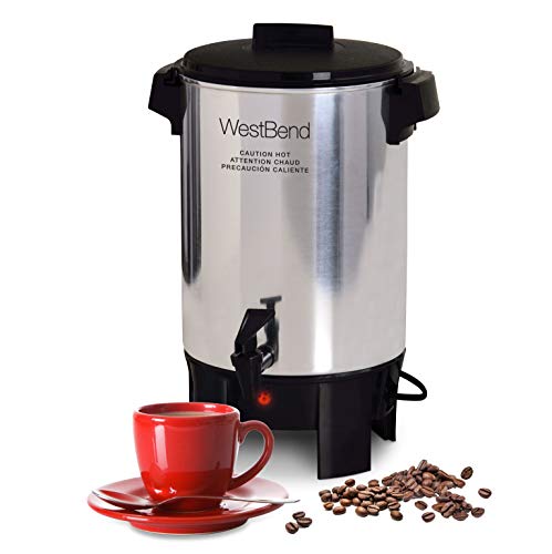 West Bend Dba/Focus Electrics 30-Cup Polished Aluminum Coffee Urn - 58(中古品)