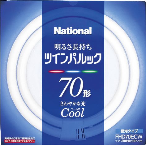 パナソニック ツインパルック蛍光灯 70形 丸形 クール色 FHD70ECWの通販は 6,209円