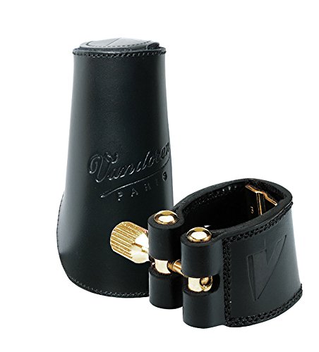 バンドーレン アルトサクソフォン リガチャー レザー(Leather) レザーキャ (中古品)