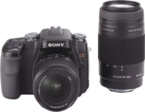 ソニー SONY デジタル一眼レフカメラ α100 Wズームレンズキット ブラック (中古品)の通販は 15,019円