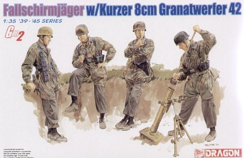 ドラゴン 1/35 ドイツ 降下猟兵 Gr W.42 8cm迫撃砲チーム GEN2 プラモデル(中古品)の通販は 7,259円